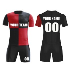 Breathable Soccer Wear Kit Custom Football Jerseys Soccer T-shirt Uniform Sublimated 2 Piece Soccer Jersey Set