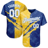 Custom Printed Men's High Quality Baseball Shirt Breathable Sublimate Design with Quick Delivery Blue Color