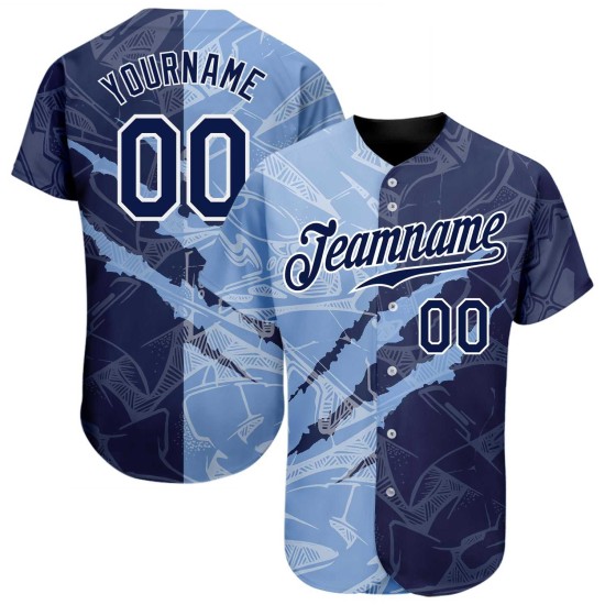 Custom Logo 3D Pattern Full Button Baseball Jersey Wholesale College Games Sublimation Printing Baseball Jerseys