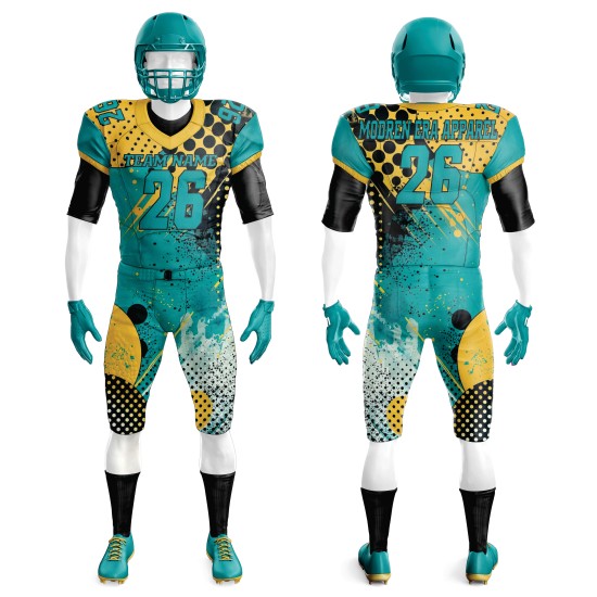 Youth American Football Team Uniform Set Custom Designer Sublimation Quick Dry Short Sleeve Breathable-Price