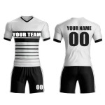 High Quality Custom Men's Football Kits Name-Team Training Soccer Jersey Set with Sublimation Washed Technics Uniforms
